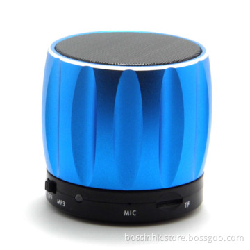 Mini Metal Wireless Bluetooth Speaker with TF MP3 USB Aux Mic 500mAh (BN-106)